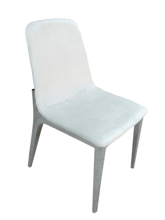 Irene - Irene Upholstered Side Chairs Light Grey and Chrome (Set of 4)