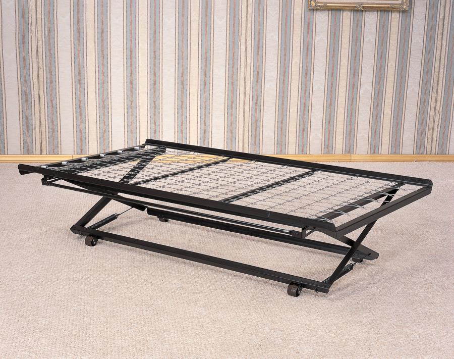 Ethan - Ethan Pop Up Trundle Bed with Rollers Black