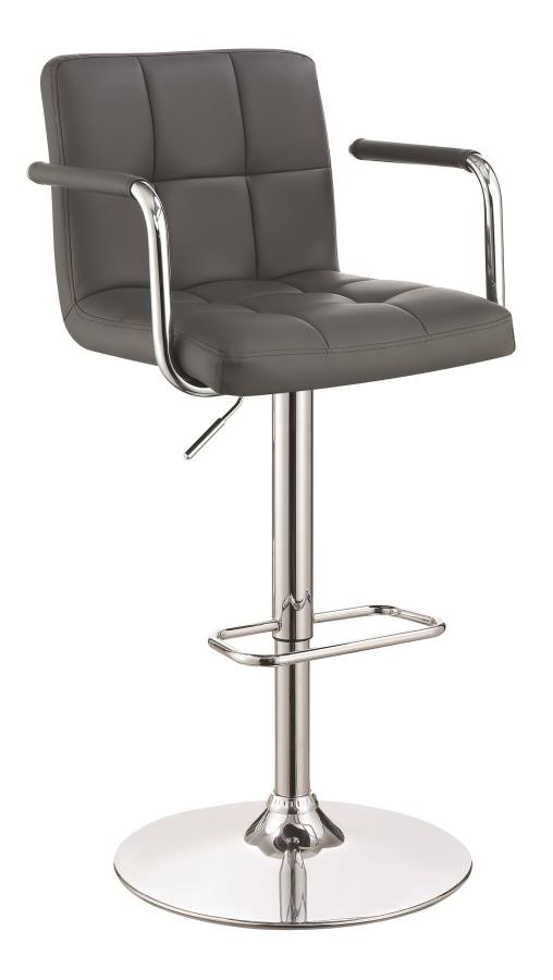 Palomar - Palomar Adjustable Height Bar Stool Grey and Chrome