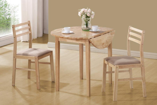 Bucknell - Bucknell 3-piece Dining Set with Drop Leaf Natural and Tan