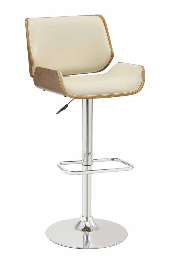 Folsom - Folsom Upholstered Adjustable Bar Stool Ecru and Chrome