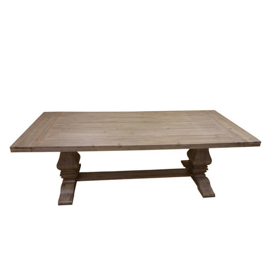 Florence - Florence Double Pedestal Dining Table Rustic Smoke