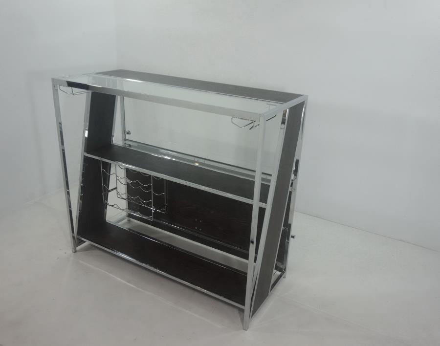 Ridgebrook - Ridgebrook 2-shelf Bar Unit with Footrest Dark Oak
