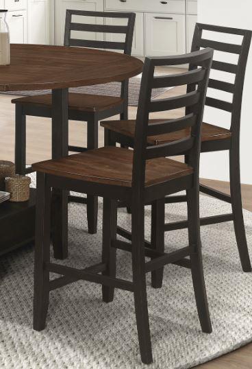 Sanford - Sanford Ladder Back Counter Height Stools Cinnamon and Espresso (Set of 2)