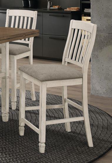 Sarasota - Sarasota Slat Back Counter Height Chairs Grey and Rustic Cream (Set of 2)