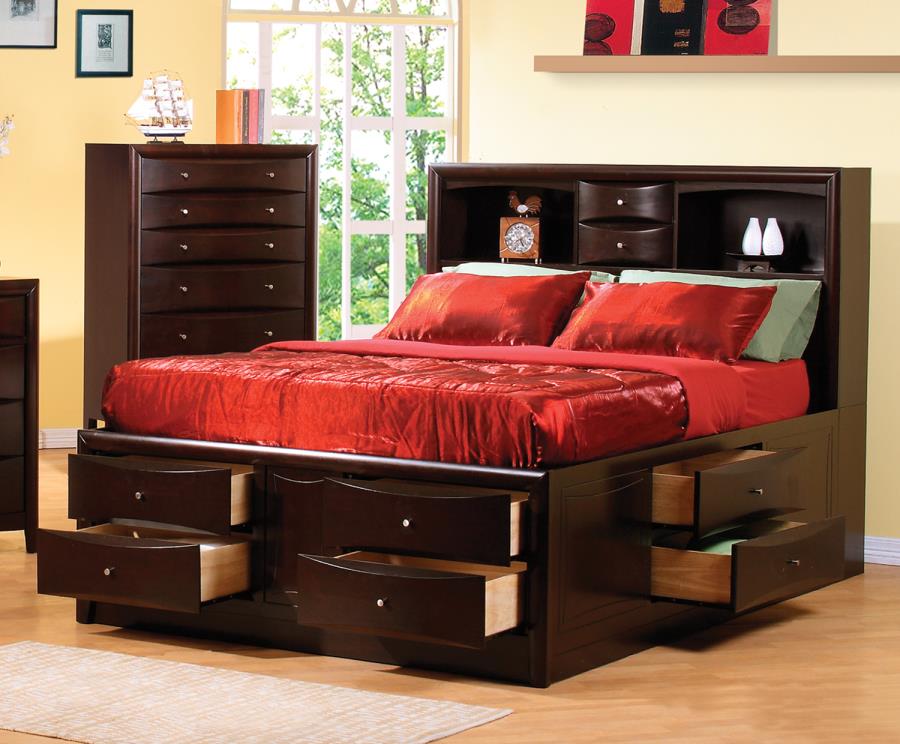 Phoenix - Phoenix 10-drawer Eastern King Bed Deep Cappuccino