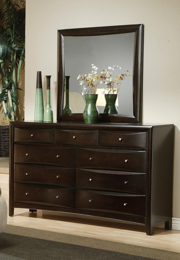Phoenix - Phoenix 9-drawer Dresser Deep Cappuccino