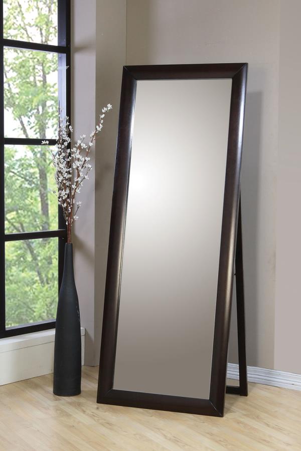 Phoenix - Phoenix Rectangular Standing Floor Mirror Black