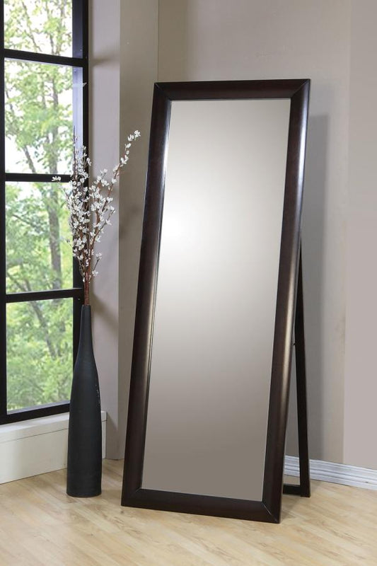 Phoenix - Phoenix Rectangular Standing Floor Mirror Black