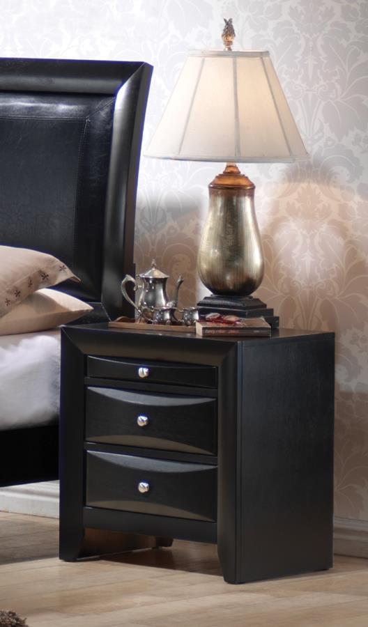 Briana - Briana Rectangular 2-drawer Nightstand Black