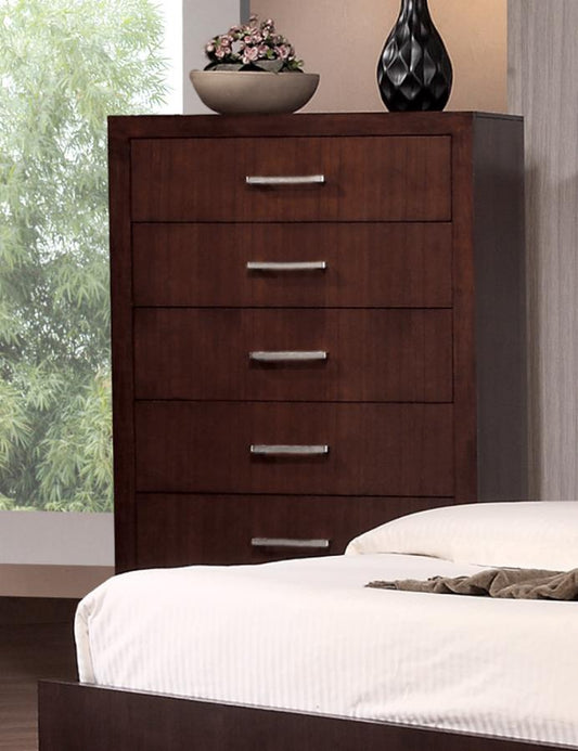 Jessica - Jessica 5-drawer Chest Cappuccino