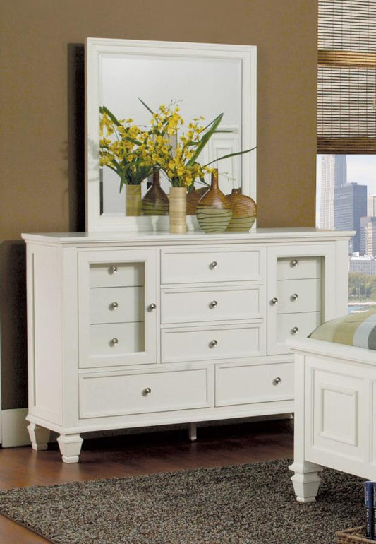 Sandy Beach - Sandy Beach Rectangular Mirror White