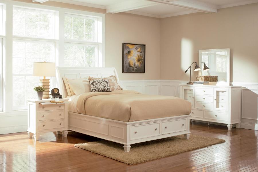 Sandy Beach - Sandy Beach Storage Bedroom Set with Sleigh Headboard