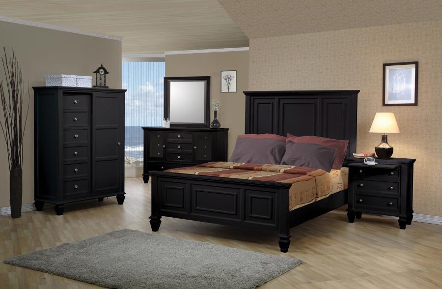 Sandy Beach - Sandy Beach Bedroom Set with High Headboard