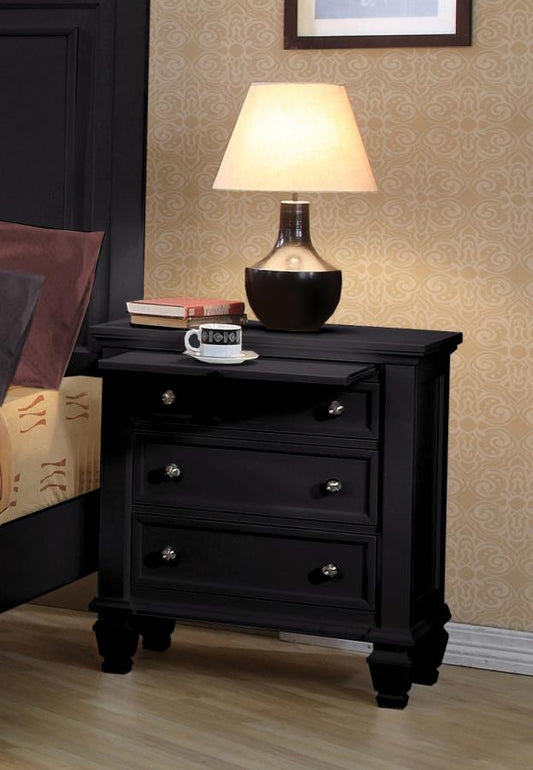 Sandy Beach - Sandy Beach 3-drawer Nightstand Black