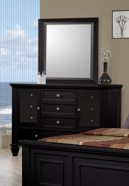 Sandy Beach - Sandy Beach Vertical Dresser Mirror Black