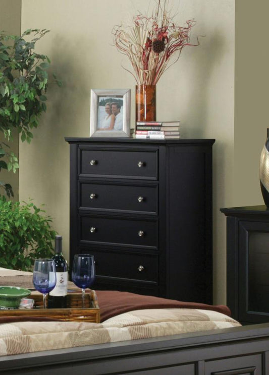 Sandy Beach - Sandy Beach 5-drawer Chest Black