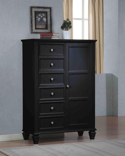 Sandy Beach - Sandy Beach Man’s Chest with Concealed Storage Black