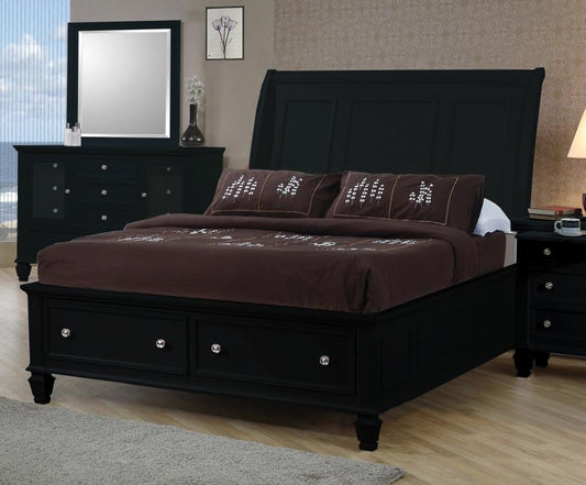 Sandy Beach - Sandy Beach Eastern King Storage Sleigh Bed Black