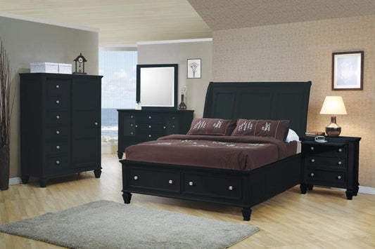 Sandy Beach - Sandy Beach Storage Bedroom Set with Sleigh Headboard