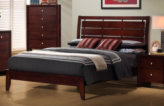 Serenity - Serenity Eastern King Panel Bed Rich Merlot