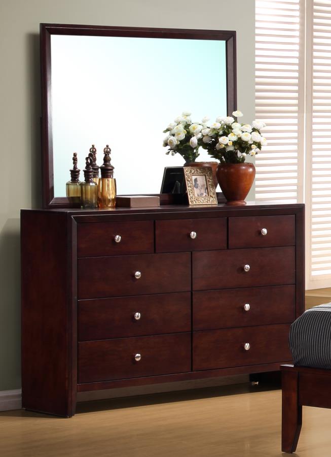 Serenity - Serenity Rectangle Dresser Mirror Rich Merlot