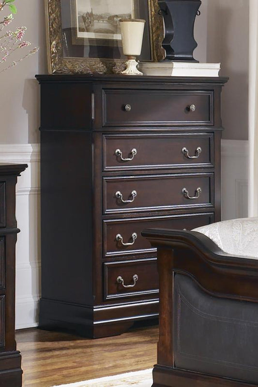 Cambridge - Cambridge 5-drawer Rectangular Chest Cappuccino