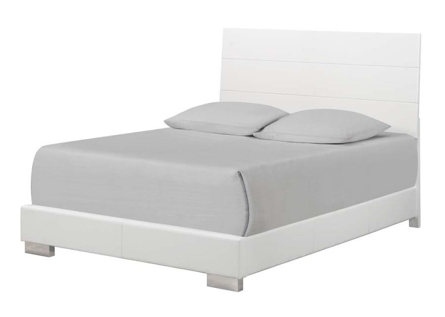 Felicity - Felicity California King Panel Bed Glossy White