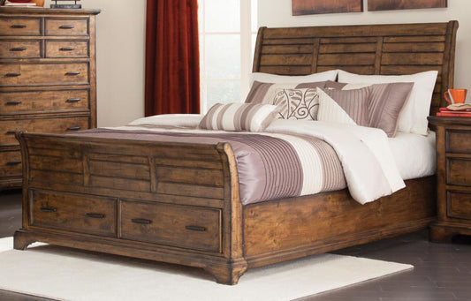 Elk Grove - Elk Grove Eastern King Storage Bed Vintage Bourbon