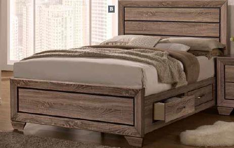 Kauffman - Kauffman California King Storage Bed Washed Taupe