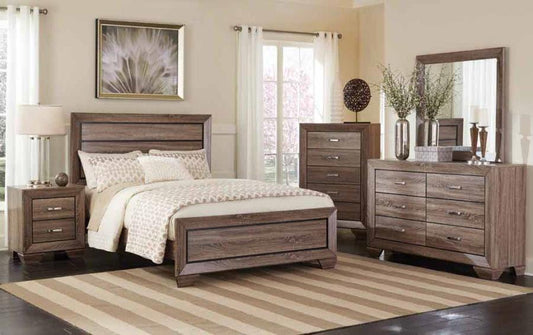 Kauffman - Kauffman Eastern King Panel Bed Washed Taupe