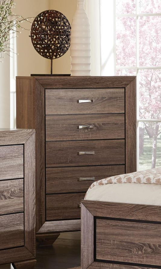 Kauffman - Kauffman 5-drawer Chest Washed Taupe
