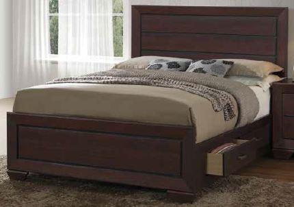 Kauffman - Kauffman Eastern King Storage Bed Dark Cocoa