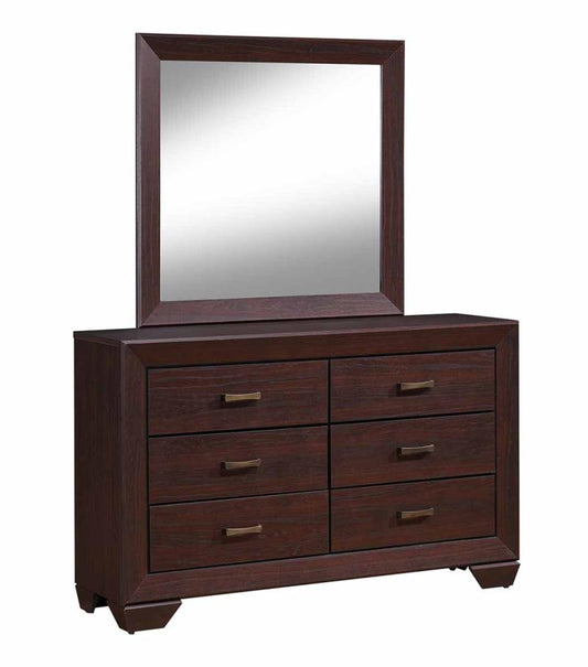 Kauffman - Kauffman 6-drawer Dresser Dark Cocoa