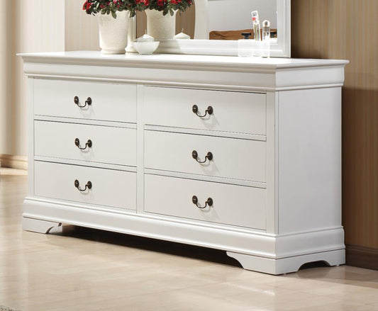 Louis Philippe - Louis Philippe 6-drawer Dresser White