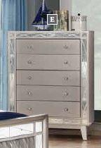 Leighton - Leighton 5-drawer Chest Metallic Mercury
