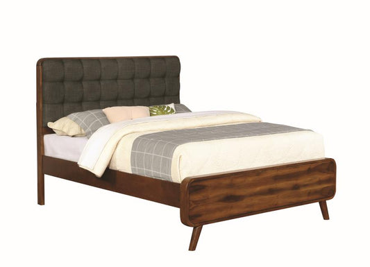Robyn - Robyn Bedroom Set with Upholstered Tufted Headboard Dark Walnut