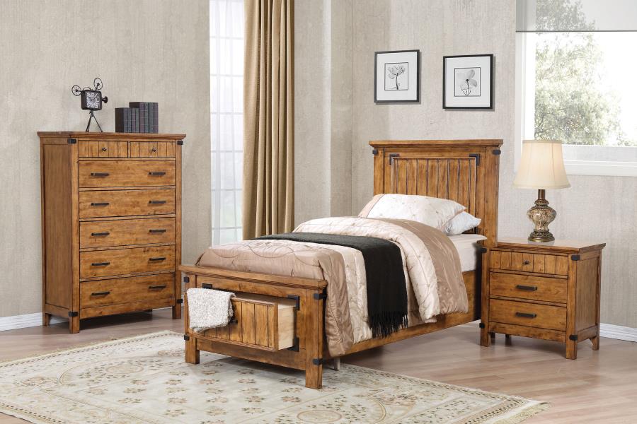 Brenner - Brenner Storage Bedroom Set Rustic Honey