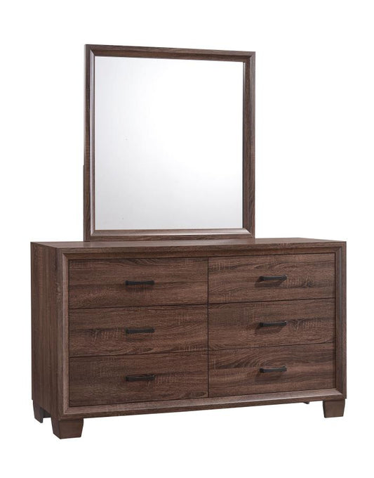 Brandon - Brandon 6-drawer Dresser Medium Warm Brown