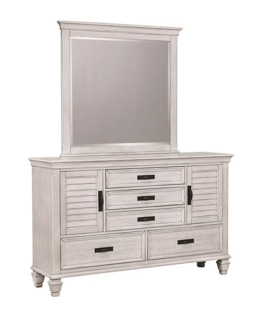 Franco - Franco Rectangular Mirror Antique White