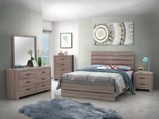 Brantford - Brantford Queen Panel Bed Barrel Oak