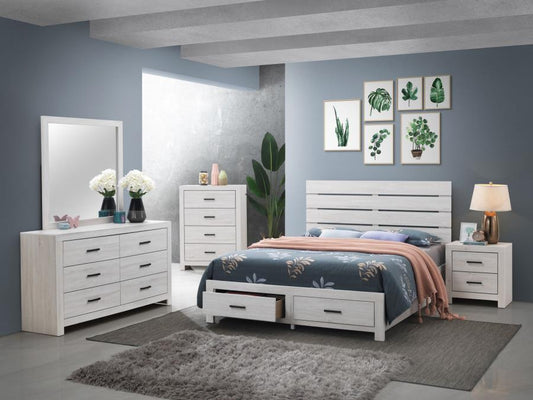 Brantford - Brantford Queen Storage Bed Coastal White