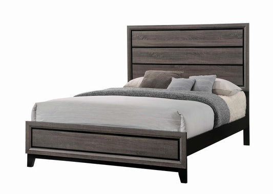 Watson - Watson Eastern King Bed Grey Oak and Black