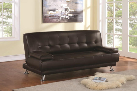 Pierre - Pierre Tufted Upholstered Sofa Bed Brown