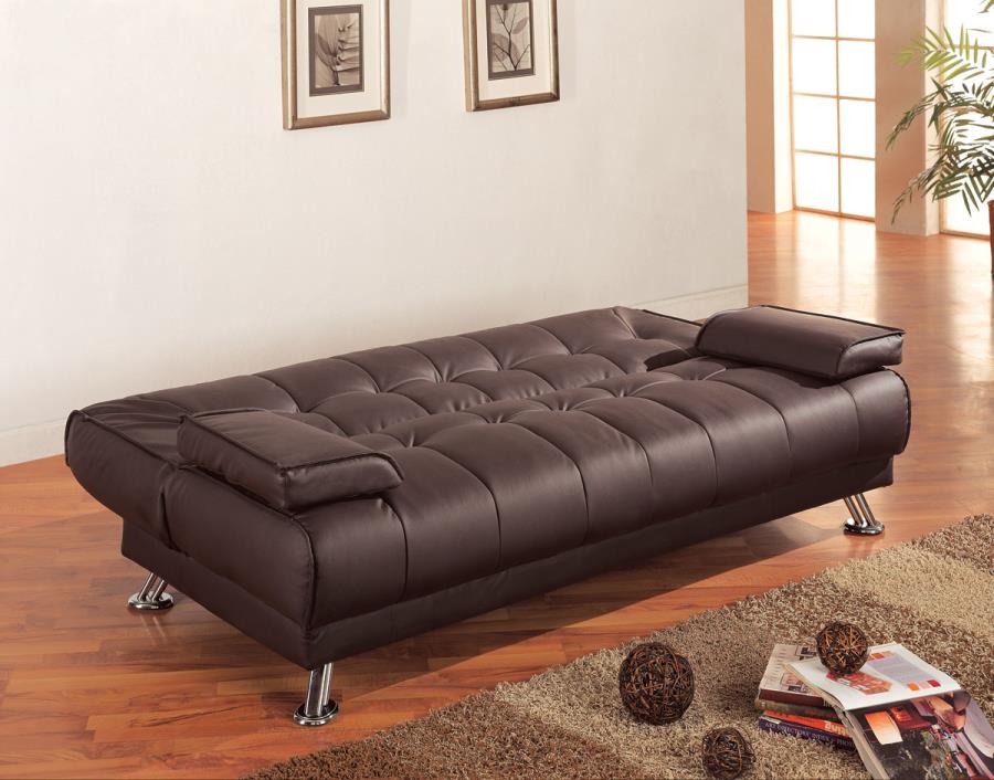 Pierre - Pierre Tufted Upholstered Sofa Bed Brown