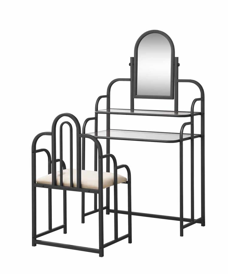 Padilla - Padilla 2-piece Vanity Set Tan and Bronze