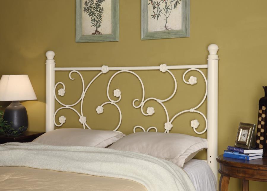Chelsea - Chelsea Full/Queen Headboard with Floral Pattern White