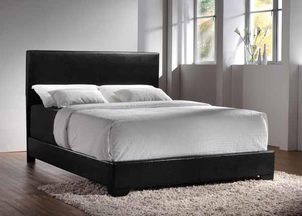 Conner - Conner California King Upholstered Panel Bed Black