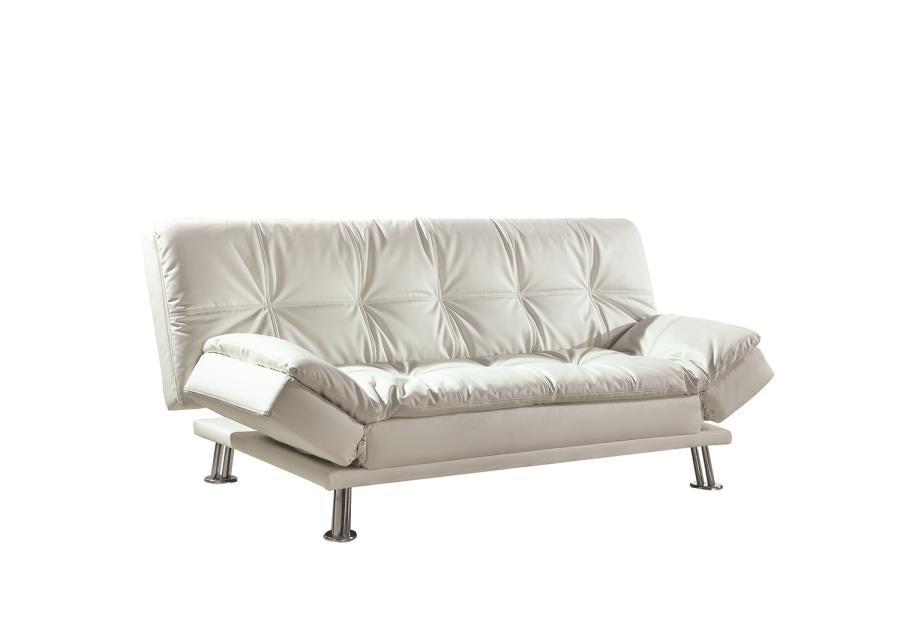 Dilleston - Dilleston Tufted Back Upholstered Sofa Bed White