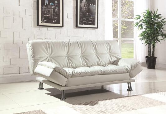 Dilleston - Dilleston Tufted Back Upholstered Sofa Bed White